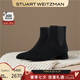STUART WEITZMAN/SW VIVIENNE春夏黑色低跟短靴切爾西靴女鞋真皮羊皮革七夕禮物