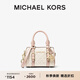 MICHAEL KORS邁克高仕 MK Bedford 超小號老花手提包 香草白/裸粉  173 迷你