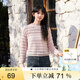 朵以（Duoyi）2025春季新款鏤空肌理針織衫寬松慵懶設(shè)計(jì)感別致溫柔微透罩衫女 櫻花粉 M