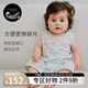 nest designs連體衣嬰兒衣服爬服男童女童提花針織無袖連體衣 夏日沖浪 66cm 【雙肩扣可開】