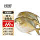 繽鮮 新鮮海捕金鯧魚(yú) 大鯧魚(yú)海鮮平魚(yú)冷凍扁魚(yú)冰鮮大鯧魚(yú)海魚(yú)銀魚(yú) 【300-400克/條】?jì)糁?【中號發(fā)4條】