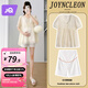 婧麒（JOYNCLEON）孕婦t恤夏款2025新款甜美氣質(zhì)孕婦兩件套顯瘦百搭上衣遮肚子夏裝 杏色上衣Jly125275 L