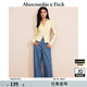 ABERCROMBIE & FITCH女裝25春夏性感辣妹修身純色羅紋翻領(lǐng)長(cháng)袖T恤上衣KI139-5205 黃色 XS (160/84A)