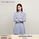 TOMMY HILFIGER夏季女裝時(shí)尚商務(wù)氣質(zhì)休閑通勤條紋收腰顯瘦寬松襯衫連衣裙 藍(lán)白條紋0BI S (34)