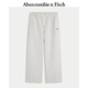 Abercrombie & Fitch【經(jīng)典直筒】經(jīng)典小麋鹿圖案美式抓絨衛褲25秋冬女裝147-5165 灰色 L (165/86A) 偏大偏長(cháng)，建議小一碼