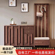 印青春全實(shí)木鞋柜北美黑胡桃木鞋柜門(mén)口入戶(hù)柜鞋柜門(mén)口多用置物架組合柜 黑胡桃木兩門(mén)鞋柜80*35*110cm 帶輔材