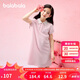 巴拉巴拉女童裙子兒童連衣裙2025夏裝中大童洋氣撞色Polo裙208225111011