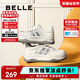 百麗透氣網(wǎng)面小白鞋女款厚底板鞋B1831BM4 米白/銀 38