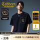 卡賓（CABBEEN）【重磅水洗】男裝短袖t恤2025夏季新款純棉潮流寬松圓領(lǐng)上衣 煤黑色01（寬松版型） L /175/50