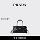PRADA/普拉達(dá)【禮物】女士Prada Bonnie迷你牛皮革手袋單肩包 黑色