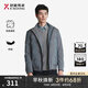 勁霸男裝秋冬簡(jiǎn)約商務(wù)休閑純色立領(lǐng)鴨絨短版茄克薄羽絨服|BRDT3172 中巖灰 L