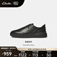 Clarks其樂(lè)Courtlite Pure新品男鞋復(fù)古時(shí)髦厚底運(yùn)動(dòng)德訓(xùn)休閑板鞋 黑色 261852817 41