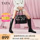 他她（TATA）超模靴騎士靴女靴子大筒圍加絨長(zhǎng)筒靴高靴秋冬新7TG84DG4 黑色（單里）-7TG84 37
