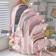 潮年華chaonianhuains風(fēng)書(shū)包女小學(xué)生校園背包輕便百搭小清新大容量初高中生雙肩包 粉色【贈月亮掛件】