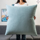 OIMG 超大號靠枕抱枕靠墊套純色沙發(fā)抱枕套臥室輕奢腰枕床頭靠背墊 翡翠藍 大號70*70cm【套＋棉芯】