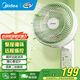 美的（Midea）電風(fēng)扇 壁扇家用掛壁風(fēng)扇臥室客廳輕音節能搖頭電扇大風(fēng)力空氣循環(huán)扇 FWA23UR【遙控款】