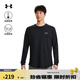 安德瑪（UNDERARMOUR）春秋DFO男子圓領(lǐng)運動(dòng)休閑長(cháng)袖T恤1302355 黑色001 L