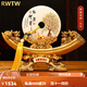 RWTW平安扣玉石擺件辦公室客廳玄關(guān)貔貅裝飾公司喬遷開業(yè)禮品 大號(hào) 長(zhǎng)43.2寬12.3高26.cm