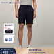TOMMY HILFIGER【合身運動(dòng)】夏季男裝字母刺繡純色百搭休閑抽繩短褲02901 藏青色DW5 L