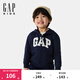 Gap男幼童2025春季新款經(jīng)典大logo拉鏈連帽衛衣兒童裝美版744384 海軍藍 110 /60 (5-6歲)