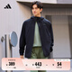 adidas情侶款防潑水休閑通勤連帽夾克外套男裝阿迪達斯官方輕運動 黑色 L