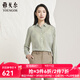 雅戈爾（YOUNGOR）長(cháng)袖襯衫女條紋雪紡襯衫化纖面料垂性好手感舒適商場(chǎng)同款 綠色條紋 37