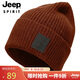 吉普（JEEP）羊毛帽子男士毛線帽秋冬季保暖針織帽防風(fēng)護(hù)耳休閑防寒冬帽A0633