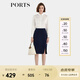 PORTS寶姿年秋冬新品女裝半身裙ALL9S003NWQ088 NAVY M (6)