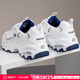 斯凱奇（Skechers）女鞋 25秋季新款經典小白鞋透氣復古時尚熊貓鞋厚底增高老爹鞋 冰白藍/復古小白熊/主推 曬圖返10 37