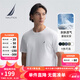 諾帝卡（NAUTICA）【單件直降】男裝25春夏新款純棉透氣舒適短袖T恤男 白色1BW L