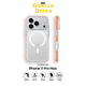 猩護先生光柵撞色硬殼】適用蘋(píng)果17ProMax磁吸手機殼iphone17pro條紋保護套17Air磨砂透明保護殼超薄新款殼 透白橙邊丨MagSafe磁吸撞色膚感殼 iPhone 17 Pro