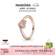 潘多拉（PANDORA）閃耀愛心許愿骨戒指玫瑰金色情侶對(duì)戒七夕情人節(jié)禮物送女友 閃耀愛心 52mm—12號(hào)圈口