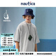 nautica white sail 白帆×Cityboy 日系中性寬松舒適新疆棉短袖圓領(lǐng)T恤TW3203 淺灰色00M（232） M