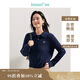 茵曼老錢風(fēng)POLO領(lǐng)洋氣針織衫秋冬女裝打底長袖毛衣上衣 寶藍色 M 