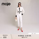 Maje 女裝時(shí)尚洋氣撞色設(shè)計(jì)感短款針織開(kāi)衫上衣MFPCA00459 淡褐色 T1