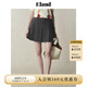 ELAND衣戀半身裙女學(xué)院風(fēng)腰袢設(shè)計(jì)百搭含內(nèi)襯百褶裙2025夏季新款 深灰色(17)D/Grey L