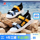 特步（XTEP）兒童童鞋男童夏季網(wǎng)革露趾涼鞋大童沙灘鞋 黑/毛月藍(lán) 39碼