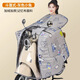 冬季加絨電動(dòng)車(chē)擋風(fēng)被斗篷式擋風(fēng)被防水電瓶電動(dòng)車(chē)加絨加厚防寒 【加絨】灰色小兔+雙口袋【斗篷式】