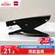 得力(deli)手握式金屬質(zhì)感耐用訂書機(jī)/訂書器 外賣打包便攜手持裝訂 適配12#訂書釘 黑色