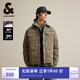 杰克·瓊斯（JACK&JONES）男裝冬季潮流時尚百搭胸前雙側(cè)按扣貼袋基礎尖領(lǐng)羽絨服224423007 大地綠E03 大地綠E03 L 180