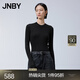 江南布衣（JNBY）【100%綿羊毛】春秋季女裝針織衫簡約修身通勤親膚5O2310280 001/本黑 M