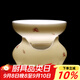 常生源 茶漏 陶瓷功夫茶具配件 羊脂玉白瓷 茶濾 濾茶器 浮雕手工堆花 蝶韻茶漏