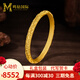 鳴鉆國際黃金手鐲女999足金閉口金鐲子鏤空花絲年輕款手環(huán)送女友生日禮物 【鏤空花絲手鐲54-55圈口】一物一證
