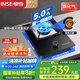 櫻雪（INSE）燃?xì)庠顔卧?臺式嵌入式兩用煤氣灶單眼灶 5.0kW家用一級能效猛火灶具 鋼化玻璃 Q2211（B）液化氣