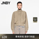 JNBY/江南布衣【ESG環(huán)?！看呵飳捤闪㈩I(lǐng)開衫衛(wèi)衣空氣層5O9410600 269/綠卡其 S