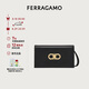 菲拉格慕（Ferragamo）女士黑色Gancini雙扣迷你包 0771676 禮物送女友