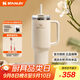 STANLEY巨無霸吸管杯水杯保溫杯大容量辦公車載不銹鋼杯子1.18L-米白色
