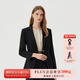 PRICH【零染】職場(chǎng)簡(jiǎn)約干練通勤西裝春秋新款收腰西服套裝女 19黑色西裝 S 160
