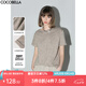 COCOBELLA古法炒色針織短袖T恤基礎款寬松休閑圓領上衣TS0013-2 卡其 M