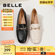 百麗（Belle）通勤樂福鞋女壓紋OL單鞋BZ520CA3預售 黑色 37